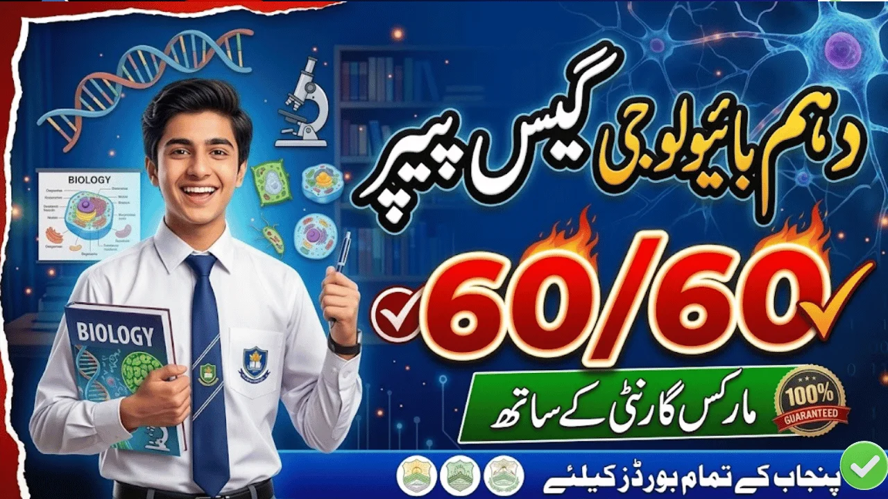 10th Class Biology Guess Paper 2026