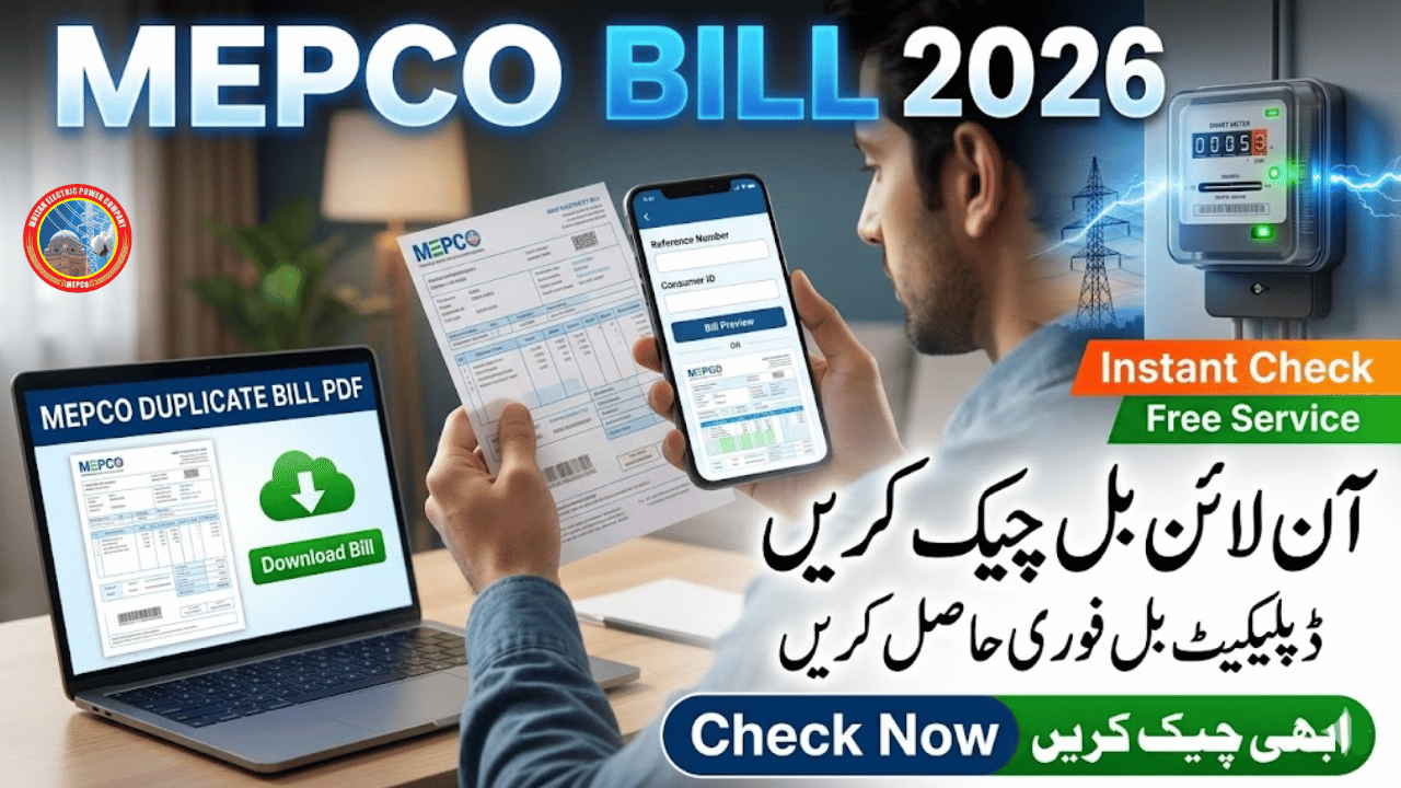 MEPCO Bill Check Online 2026