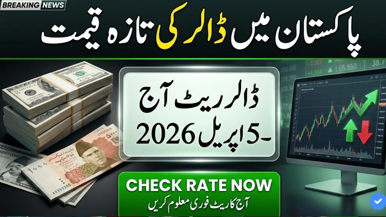 USD to PKR Today – 5 April 2026 Latest Currency Rates in Pakistan (Dollar, Euro, Pound Update)